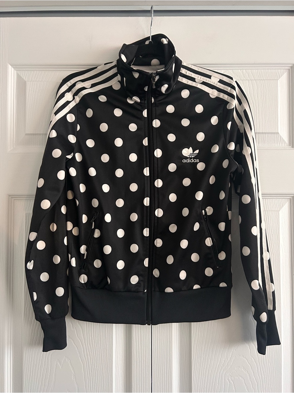RARE 2000s Y2K Adidas Polka Dot Striped Track Jacket.